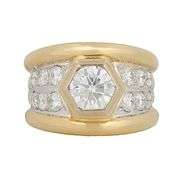 2.50ctw Round Diamond Double Row Statement Band Ring in 18K