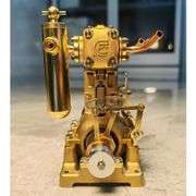 Vintage Style Twin-Cylinder Steam Engine