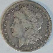 Key date 1890-CC Morgan Silver Dollar in nice condition.