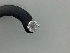 14K White Gold Round Brilliant Cut Lab Diamond Studs