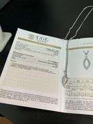 CERTIFIED 14K WHITE GOLD NECKLACE WITH DIAMOND PENDANT