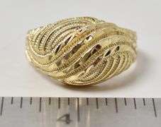 Stylish 14K Yellow Gold Dome Ring