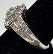 Sterling Silver Diamond Cluster Ring
