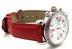 Michele CSX Carousel pink sapphire chronograph watch