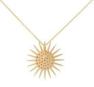 New Doves by Doron Paloma 0.48ctw Pave Diamond Sunburst Pendant Necklace in 18K