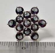 Mystic Topaz Gemstone Cluster Ring in Sterling Silver