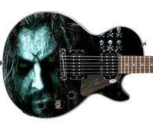 Rob Zombie Hellbilly Deluxe Autographed Gibson Epiphone Les Paul  Photo Graphics Guitar ACOA