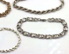 Group lot of 6 vintage 925 sterling silver bracelets