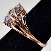 Stunning 14K Rose Gold Amethyst Gemstone Ring