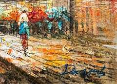 BEAUTIFUL PARIS PAINTING ON CANVAS