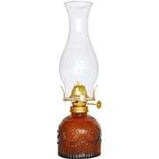 Set of 2 Clear Glass Oil Lamps