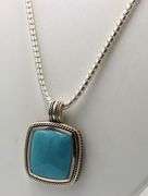 Italian 925 Sterling Silver Turqoise Necklace