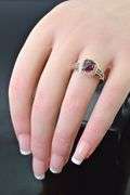 Modern 14K Rose Gold Garnet LeVian Ring