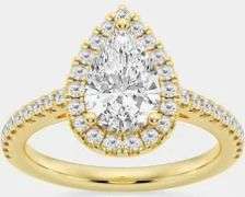 0.83ctw F, VVS1 lab grown diamond with 14k gold ring