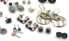 Group lot of Vintage 925 sterling silver earrings