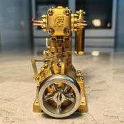 Vintage Style Twin-Cylinder Steam Engine