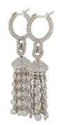 5.00ctw Diamond Pave and Bezel Set Tassel Dangle Earrings in Platinum