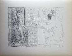 PABLO PICASSO, SCULPTOR SEATED BY A WINDOW