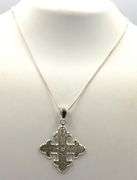 Italian 925 sterling silver Filigree Maltese Cross Necklace
