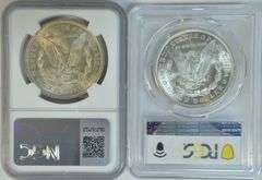 Pair of nearly Gem BU 1921 Morgan Silver Dollars. PCGS & NGC MS64's