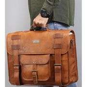 Genuine Leather Laptop Messenger Briefcase