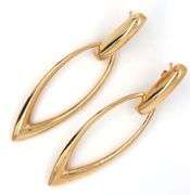 Feminine 14k Yellow Gold Dangle Earrings
