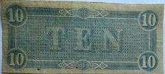 $10 CSA Note Feb 17 1864 Series.
