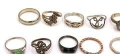 Group lot of vintage 925 sterling silver rings
