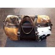 Extra Large Tricolor Cowhide Duffel Bag