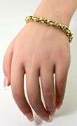 Italian-Made 18K Yellow Gold Interlocking Ovals Bracelet