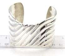925 Sterling silver wide cuff bangle