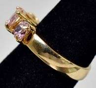 Pink Topaz Gemstone Ring in Vermeil Sterling Silver