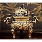 Solid Brass Dragon Incense Burner