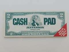 1976 Jefferson Cash Pad, Consecutive $2 Notes