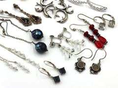 Group lot of Vintage 925 sterling silver earrings