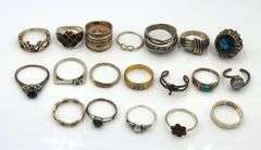 Group lot of vintage 925 sterling silver rings