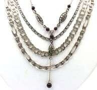 Group lot of 5 Vintage 925 sterling silver chains