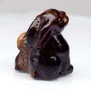 Adorable! 25.78ct Spessartite Garnet rabbit carving!