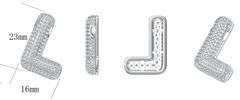 "Initial ‘L' Pendant Sterling Silver & Dancing Moissanite