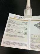 CERTIFIED 14K WHITE GOLD DIAMOND AND TOURMALINE RING