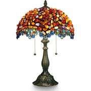 Agate Amber Stained Glass Table Lamp