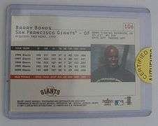 2001 FLEER PREMIUM BARRY BOND THE GEM COLLECTION 1 OF 1