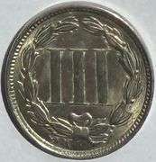 1881 BU 3 Cent Nickel