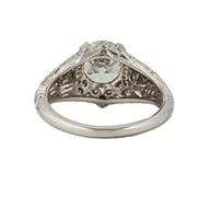 2.11ctw European and Round Diamond Vintage Inspired Engagement Ring in Platinum