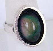 Vintage Sterling Silver Mood Ring, Size 9.5
