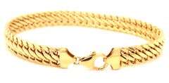 Lovely 14K YG Italian Made Woven Link Bracelet
