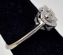 Loving 10K White Gold Diamond Heart Ring