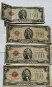 1953 A 1963 Star Circulated $2 Red Seal US Notes.
