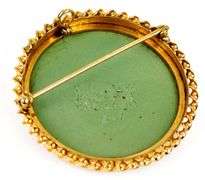 Vintage Wedgwood Green Jasperware Pin/Pendant & Earrings