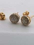 CERTIFIED BRAND NEW 18K YELLOW GOLD DIAMOND STUDS